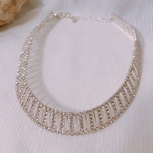 Rhinestone Cutout Choker
